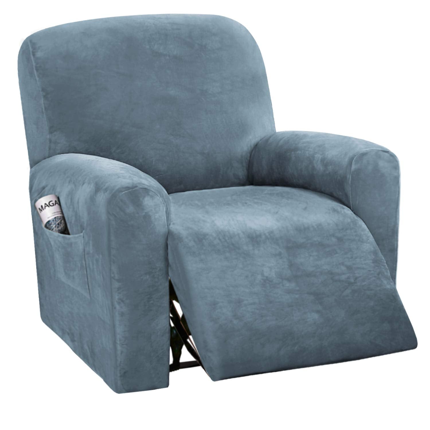1 Seater Velvet Stretch Recliner Slipcover